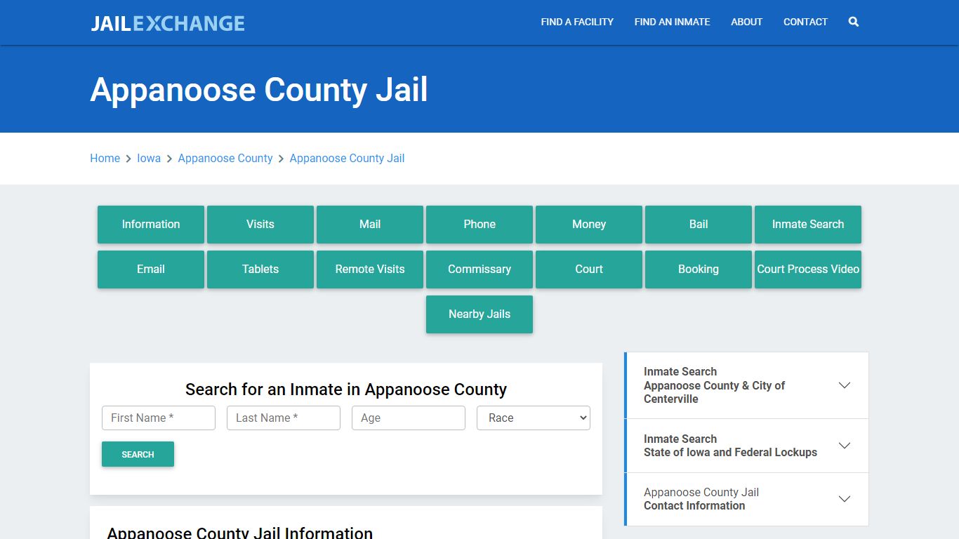 Appanoose County Jail Roster Lookup, IA, Inmate Search